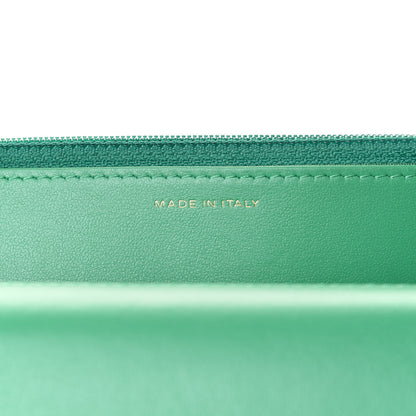 Chanel Shiny Lambskin Quilted Chanel 19 Wallet On Chain WOC Green 6 of 10
