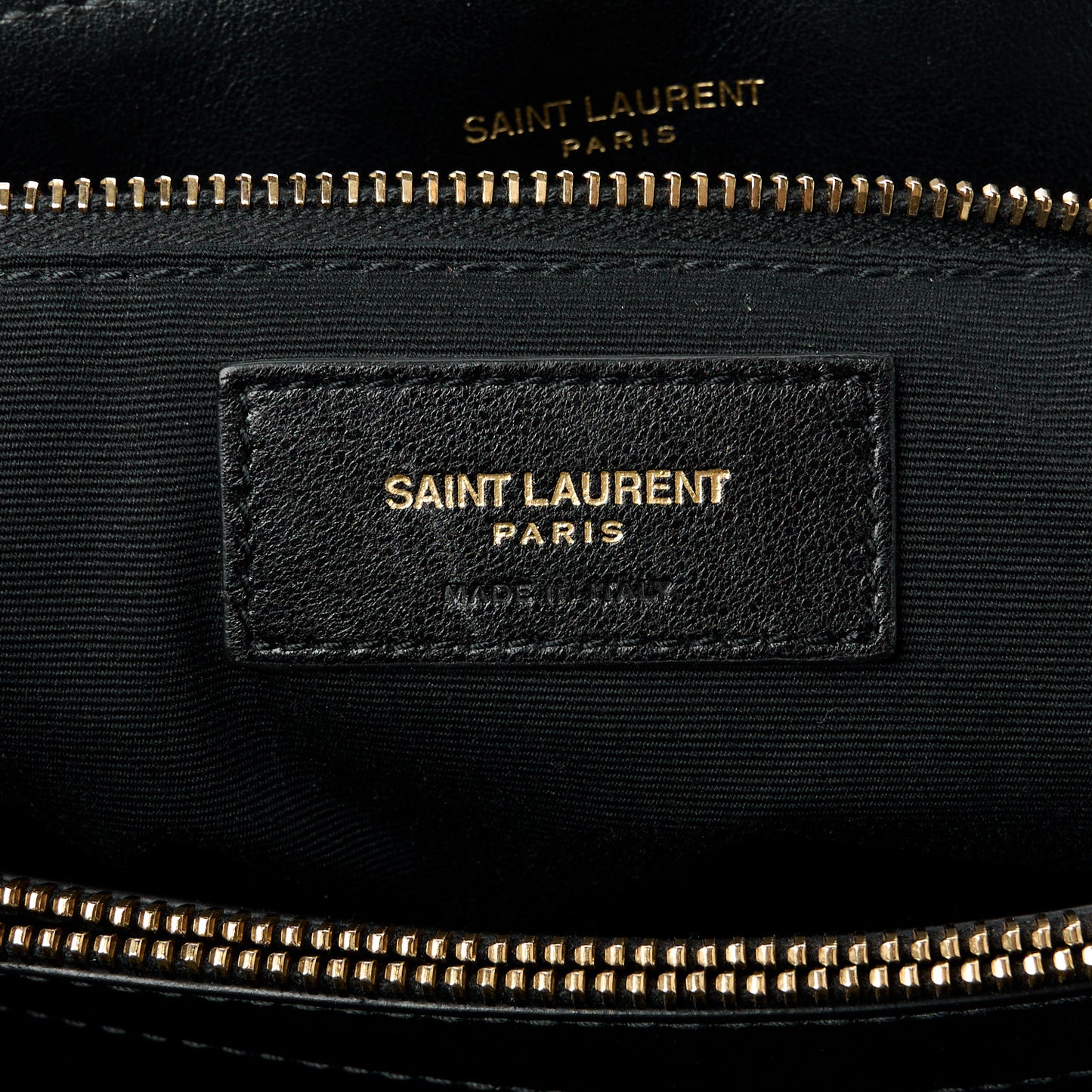 Calfskin Y Quilted Monogram Large Loulou Chain Satchel Black