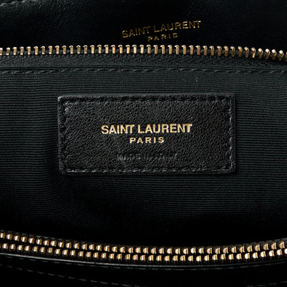 Saint Laurent Calfskin Y Quilted Monogram Large Loulou Chain Satchel Black 7 of 11