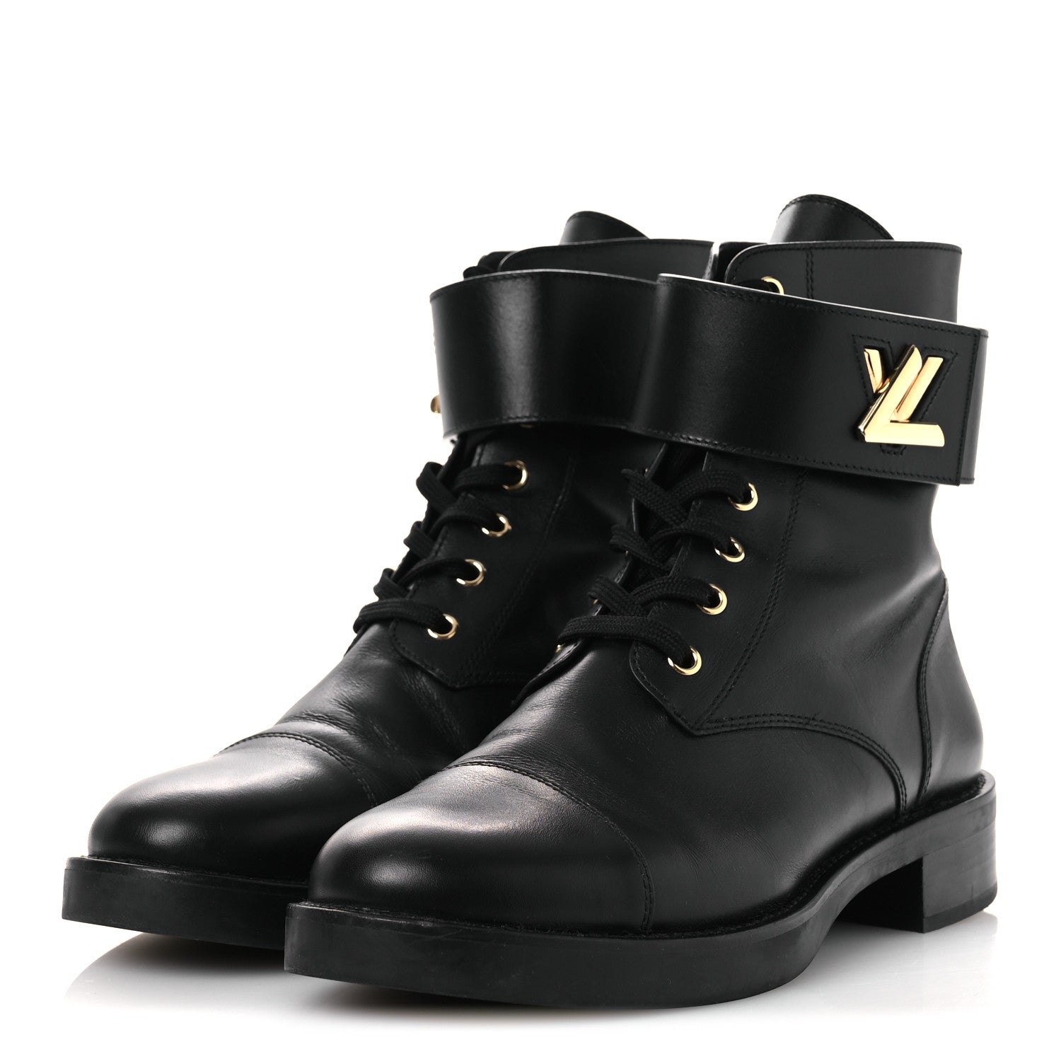 Louis Vuitton Calfskin Wonderland Ranger Boots 41 Black 4 of 11
