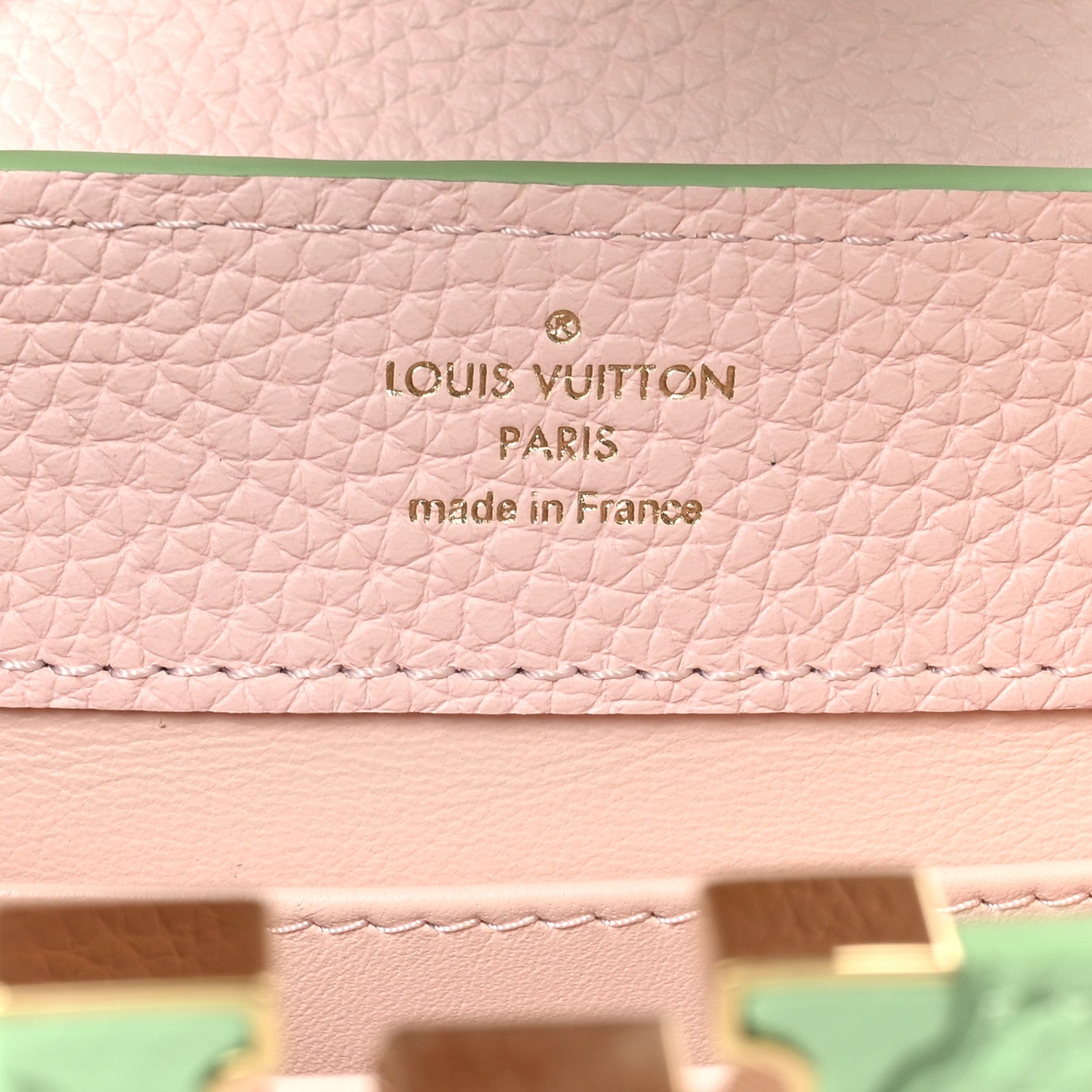 Louis Vuitton Taurillon Mini Capucines Vert Pomme 6 of 9