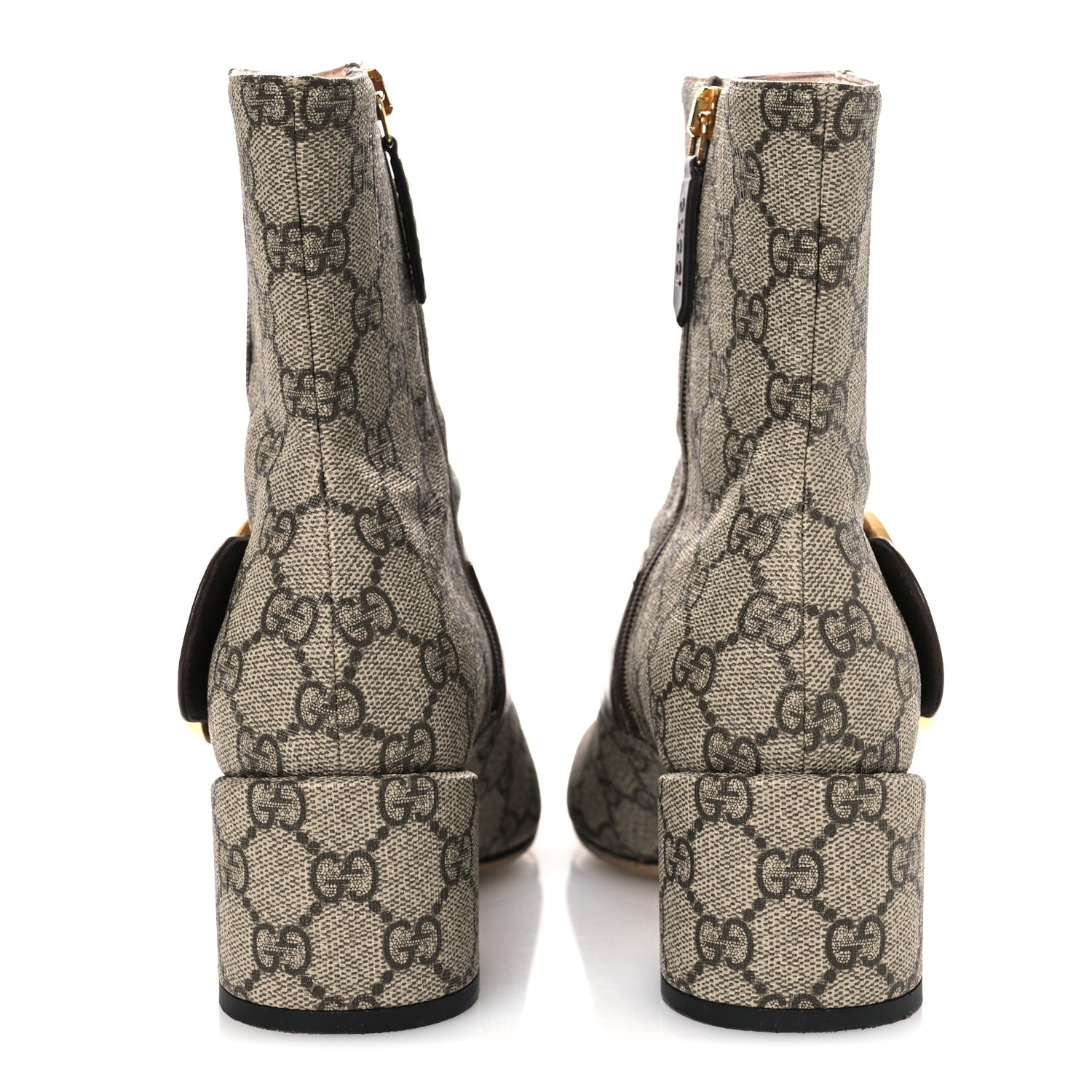 Gucci GG Supreme Monogram Malaga Kid Blondie 55mm Ankle Boots 38 Beige Ebony New Acero 6 of 14