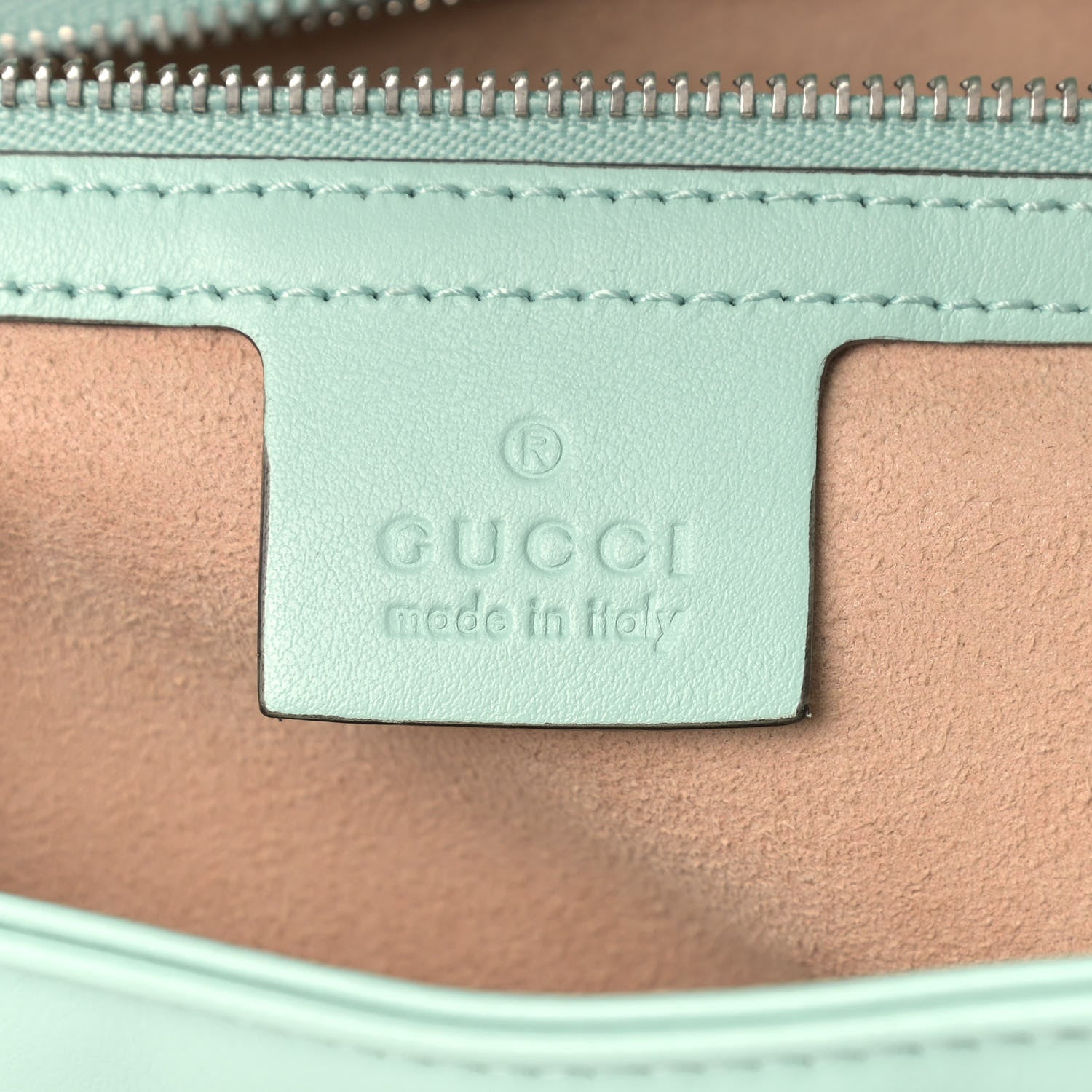 Gucci Calfskin Matelasse Small GG Marmont Shoulder Bag Water Green 6 of 11