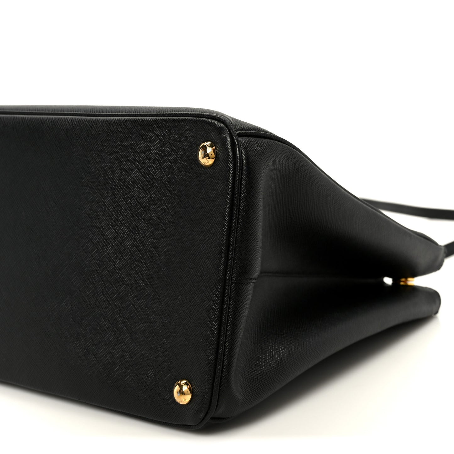 Saffiano Lux Large Galleria Double Zip Tote Black