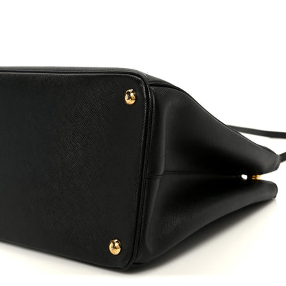 Prada Saffiano Lux Large Galleria Double Zip Tote Black 10 of 11