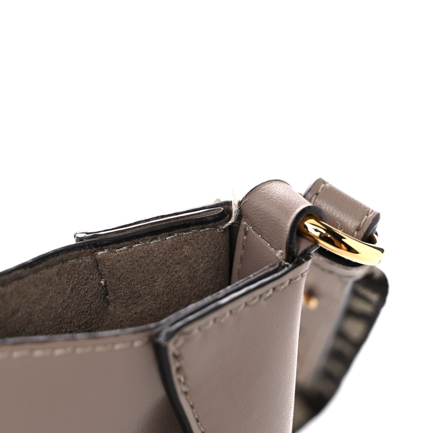 Eco Alter Nappa Perforated Logo Tiny Crossbody Dark Taupe
