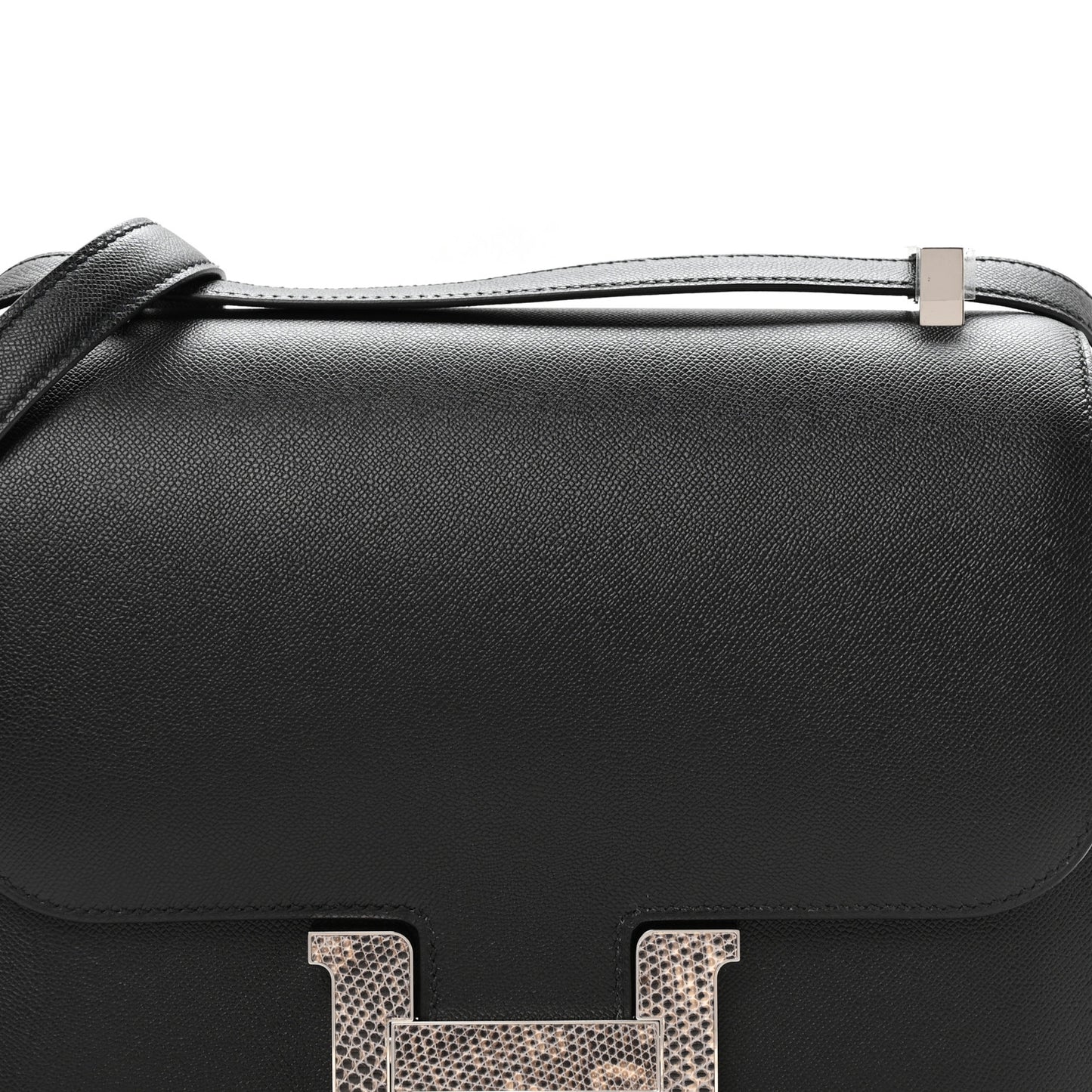 Madame Calfskin Lizard Constance 24 Black Ombre