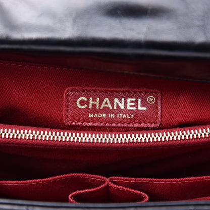 Chanel Calfskin Chevron Quilted Small Coco Handle Flap Black 5 of 16