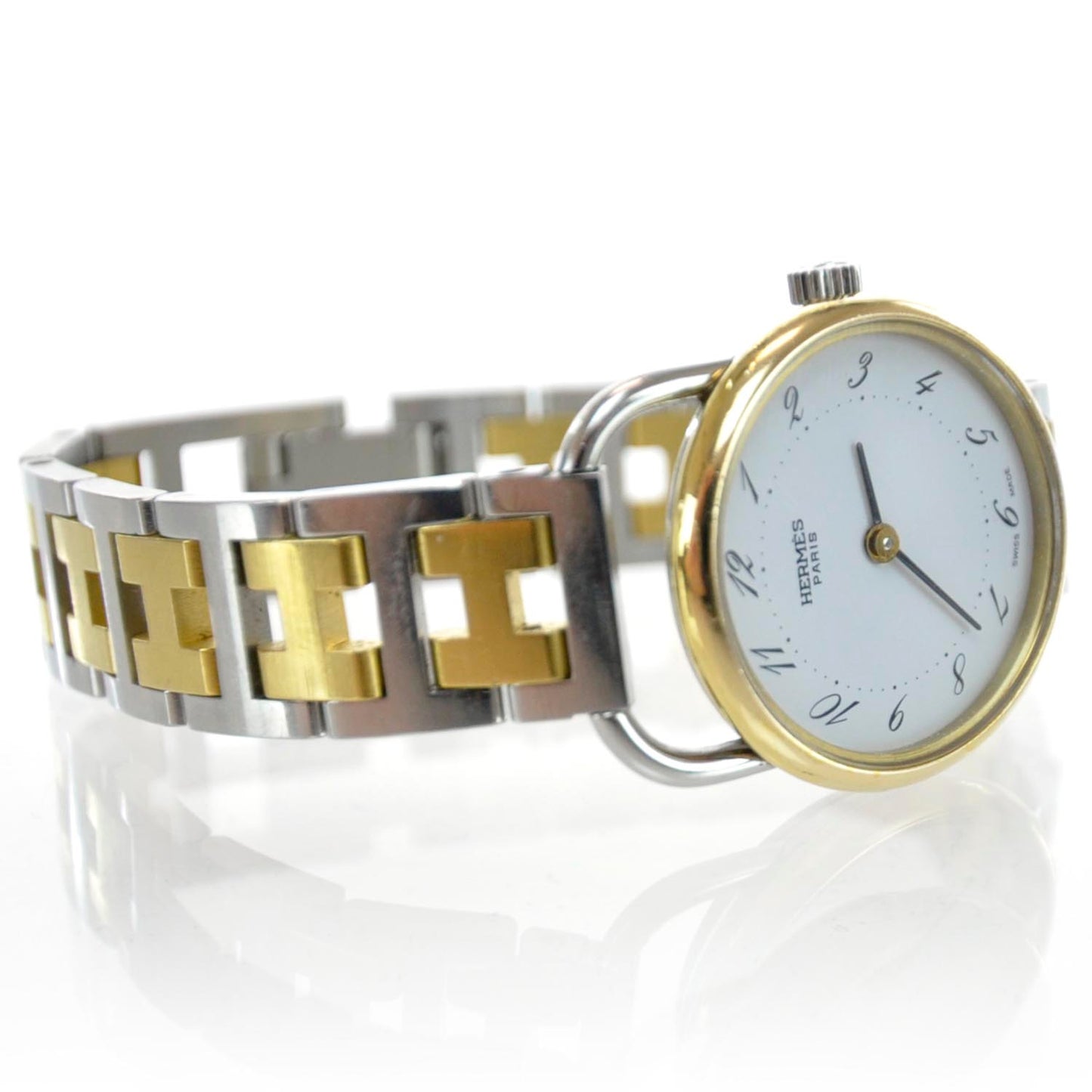 Stainless Steel 25mm Arceau Clipper Quartz Watch Gold
