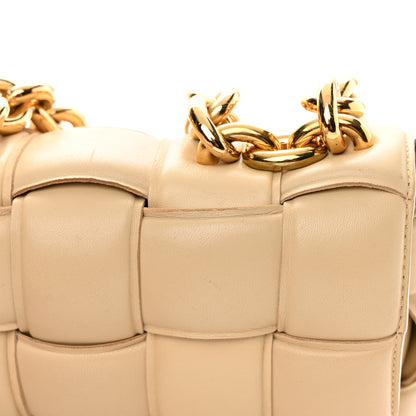 Bottega Veneta Lambskin Maxi Intreccio Padded Chain Cassette Crossbody Bag Porridge 15 of 21