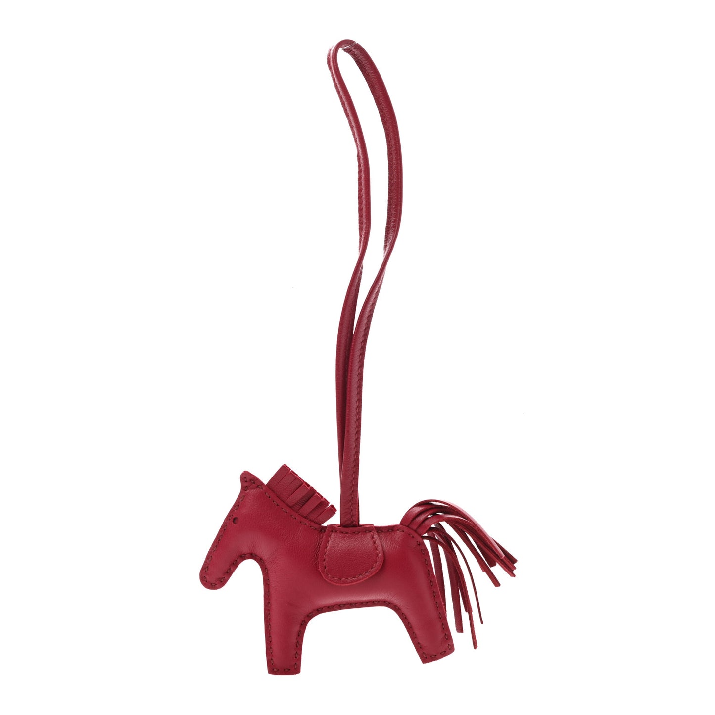 Milo Lambskin Grigri Rodeo Horse Bag Charm PM Rubis
