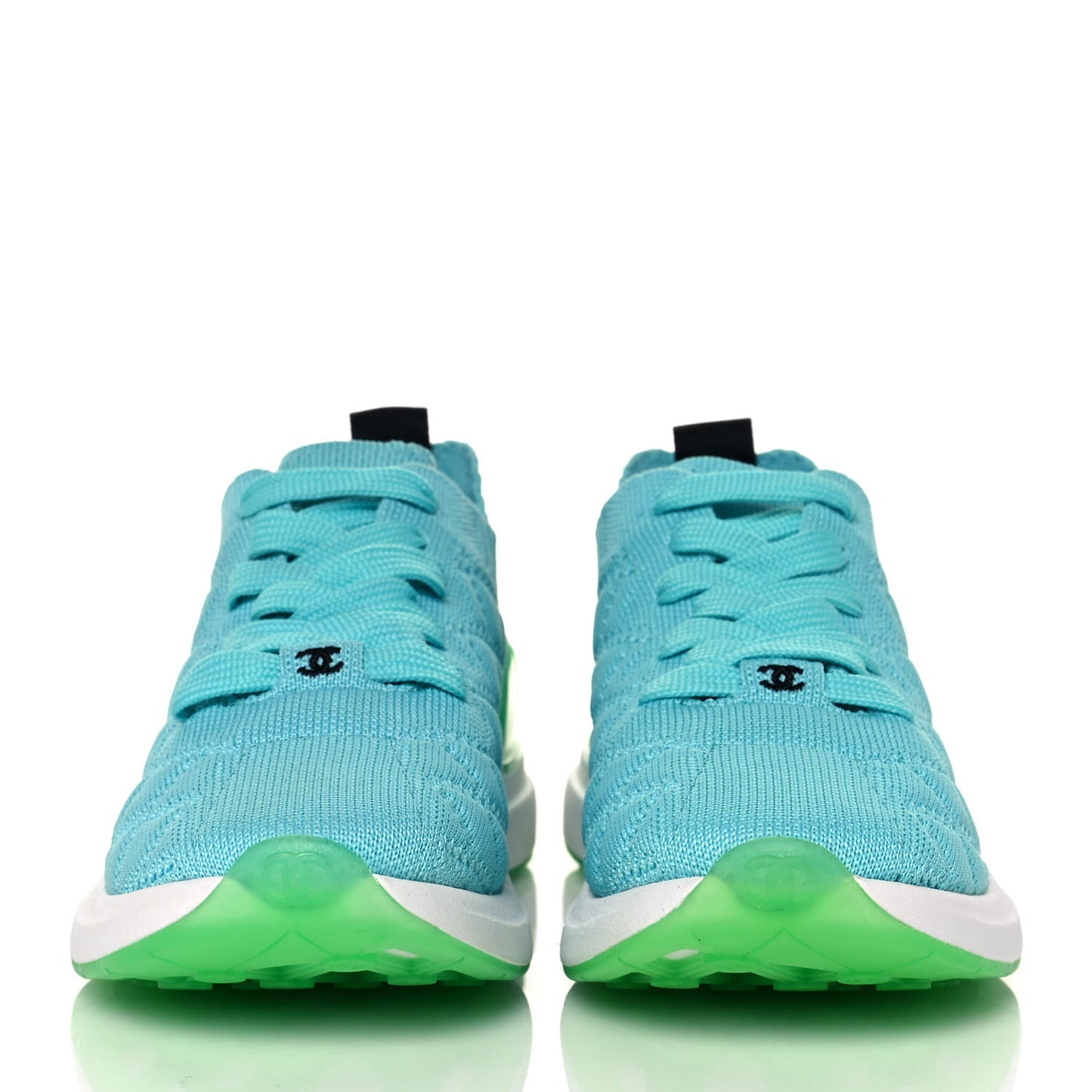 Mixed Fibers Quilted Womens CC Sneakers 36.5 Turquoise