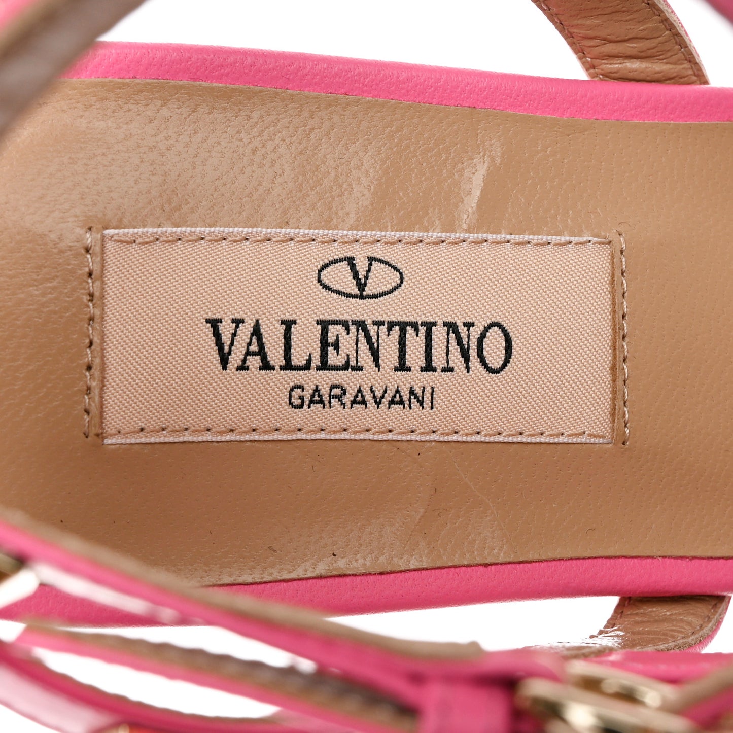 Calfskin Rockstud Gladiator Flat Sandals 37 Feminine Pink