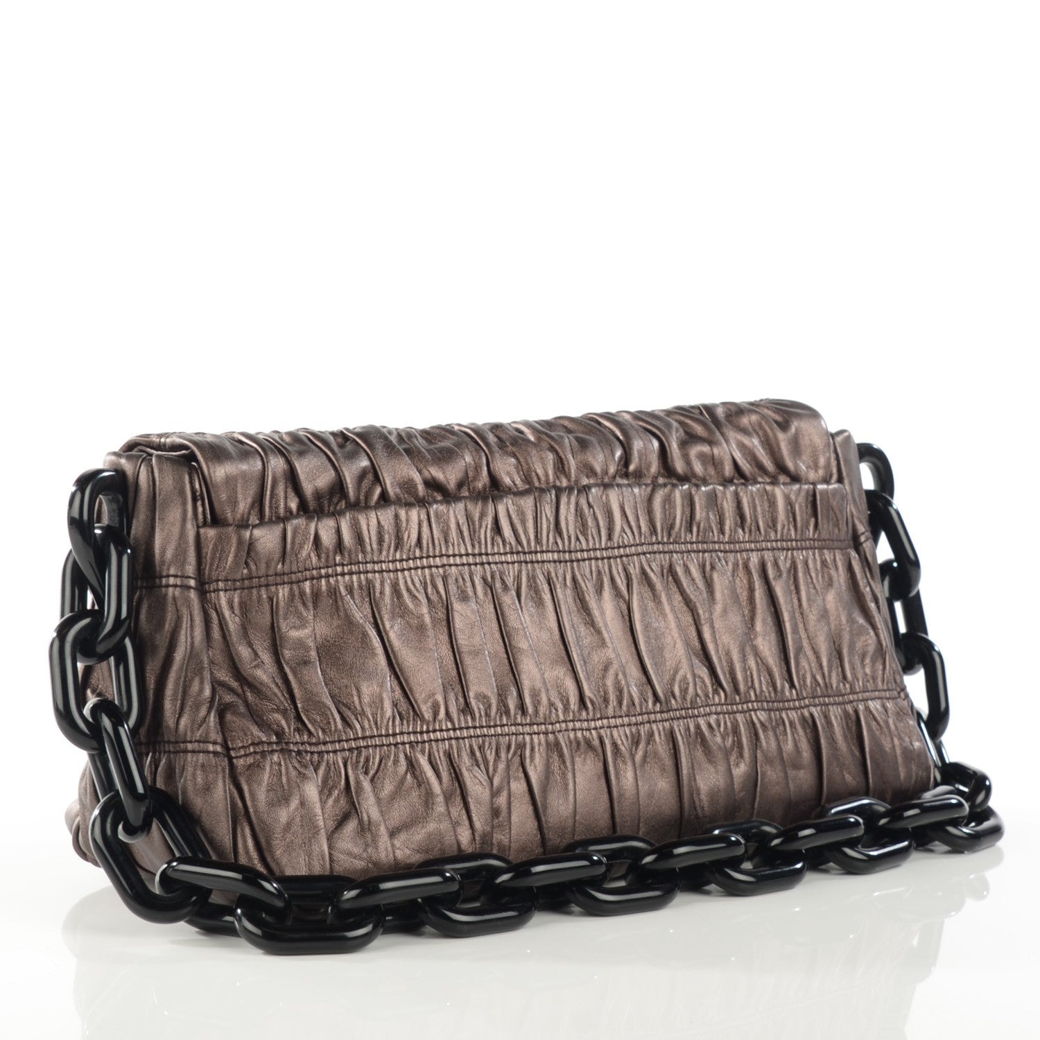 Prada Nappa Gaufre Mordore Shoulder Bag 3 of 7