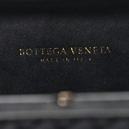 Bottega Veneta Satin Intreccio Impero Knot Clutch Black 7 of 7