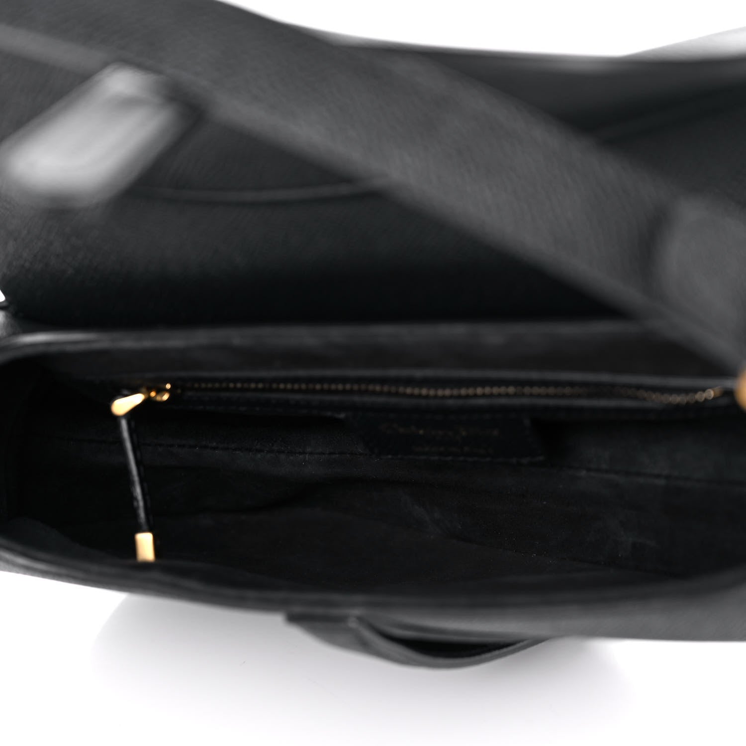 Christian Dior Grained Calfskin Saddle Bag Black 5 of 13
