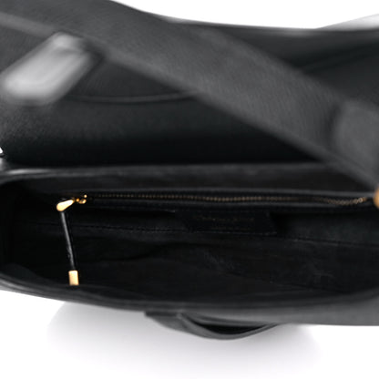 Christian Dior Grained Calfskin Saddle Bag Black 5 of 13