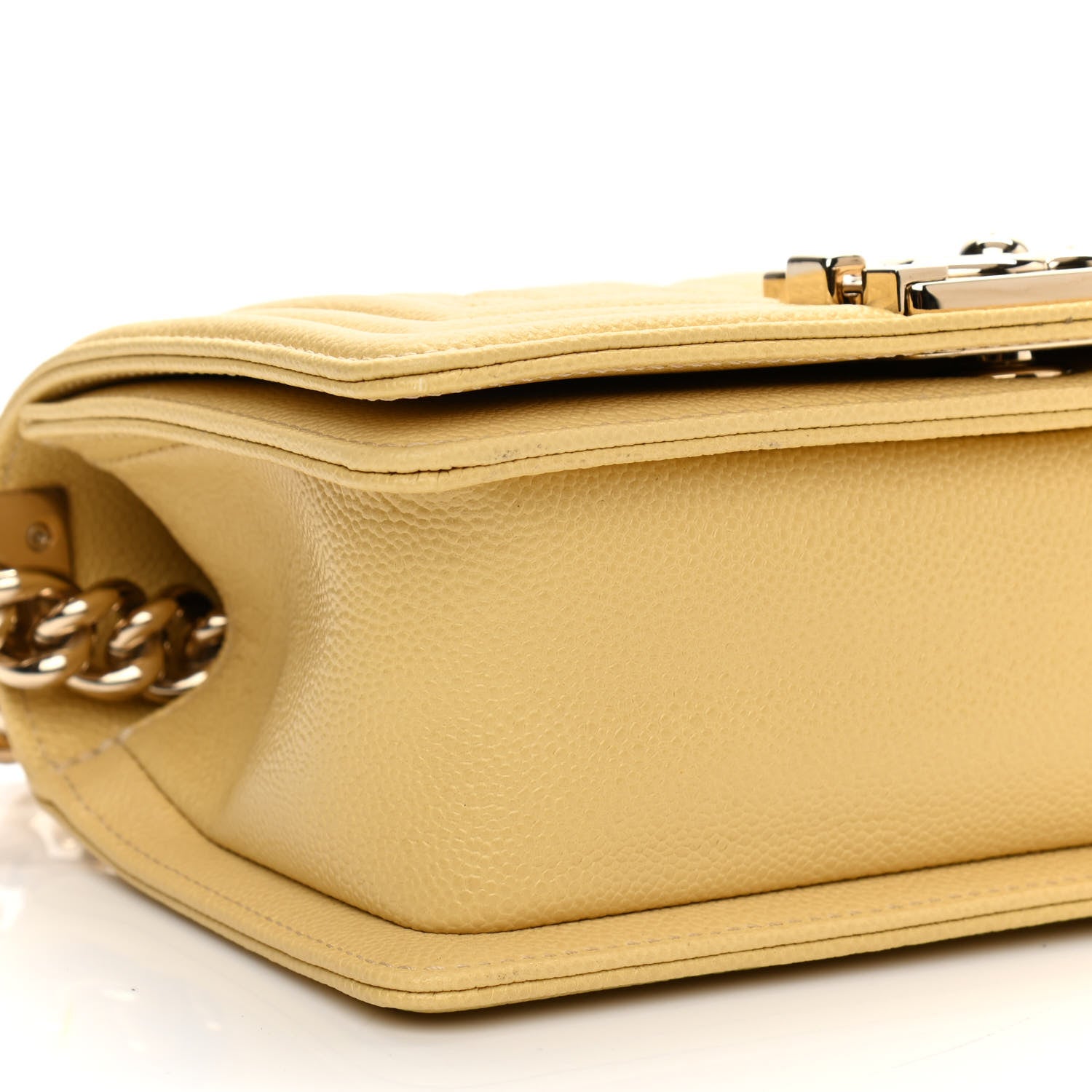 Chanel Caviar Quilted Small Boy Flap Yellow 8 of 9