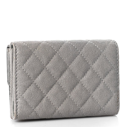 Chanel Caviar Quilted Small Boy Flap Wallet Grey 3 of 11