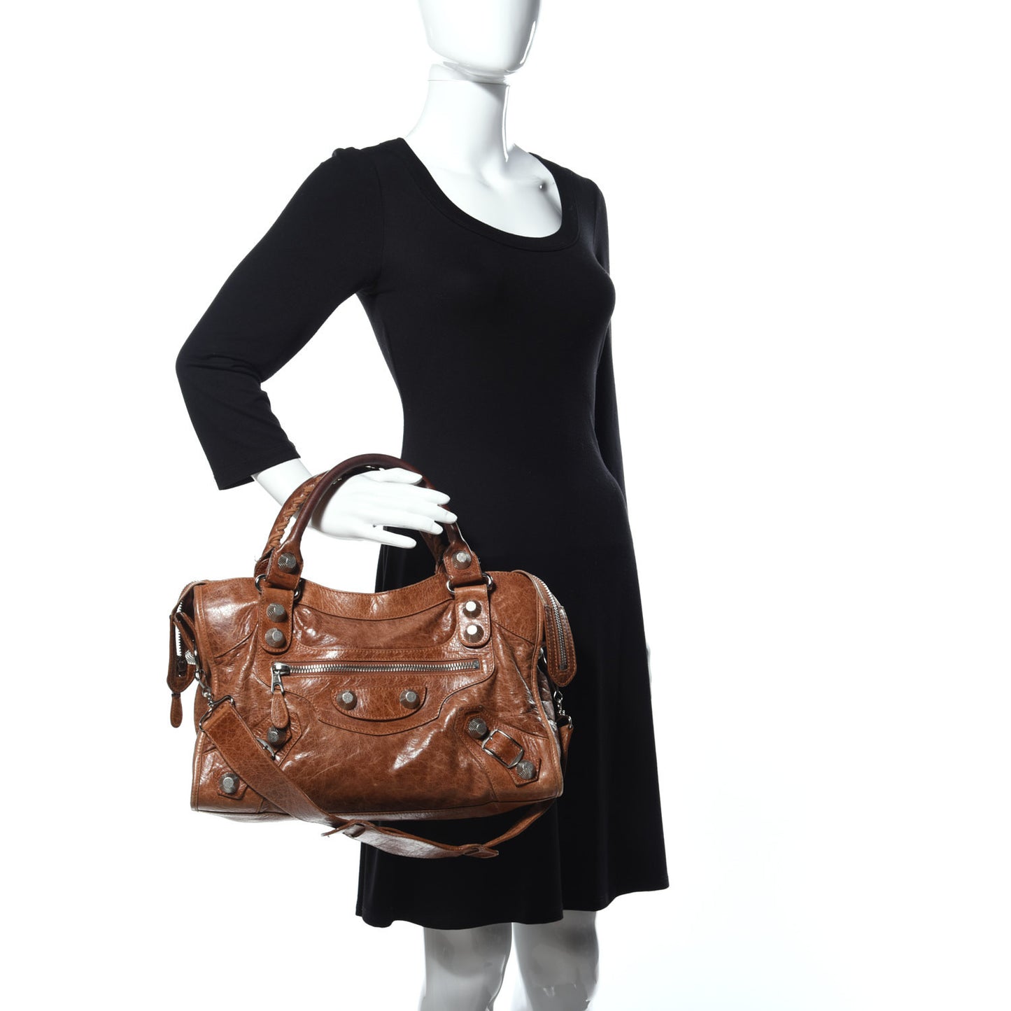 Agneau Giant 21 Silver Hardware City Sienna