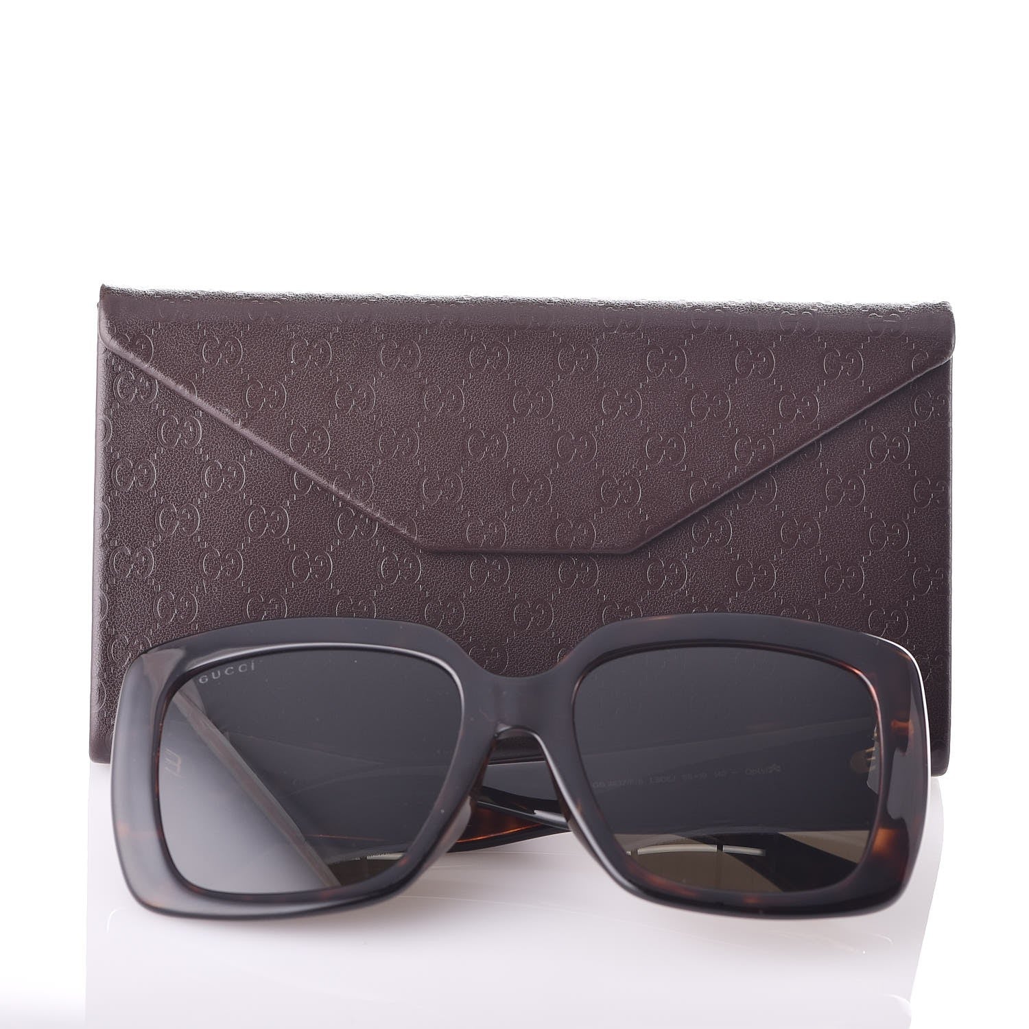 Gucci Acetate Optyl Square Sunglasses GG3837/F/S Dark Tortoiseshell 8 of 8