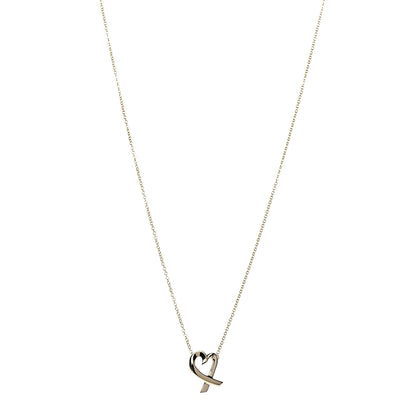 Tiffany 18K Yellow Gold Small Paloma Picasso Loving Heart Pendant Necklace 1 of 7