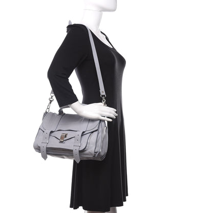 Proenza Schouler Lambskin Medium PS1 Satchel Concrete Grey 2 of 15