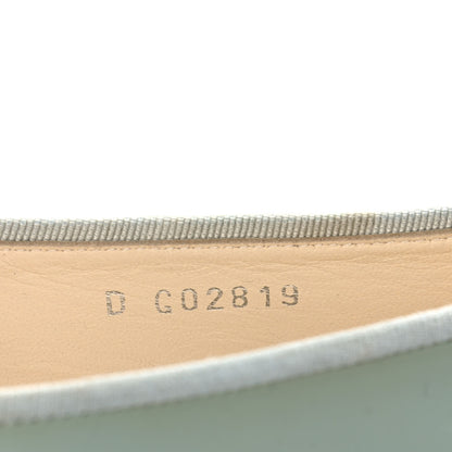 Chanel Patent Cap Toe CC Ballerina Flats 39.5 Mint Green Grey 8 of 9