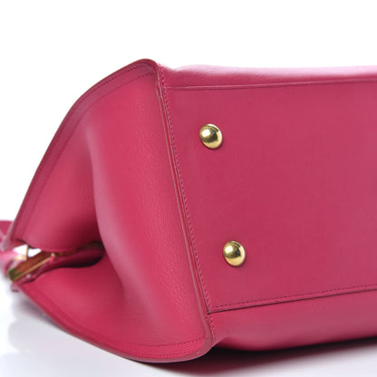 Saint Laurent Calfskin Small Classic Y Cabas Fuchsia 10 of 11