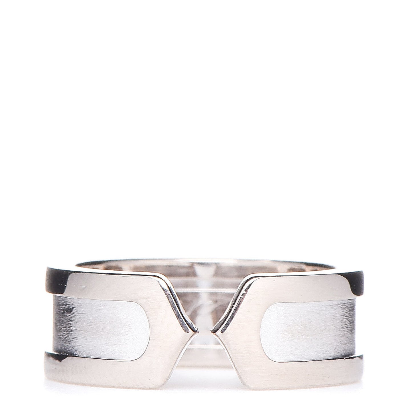 18K White Gold 6.5mm C De Ring 47 4