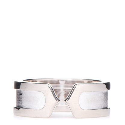 Cartier 18K White Gold 6.5mm C De Ring 47 4 1 of 5