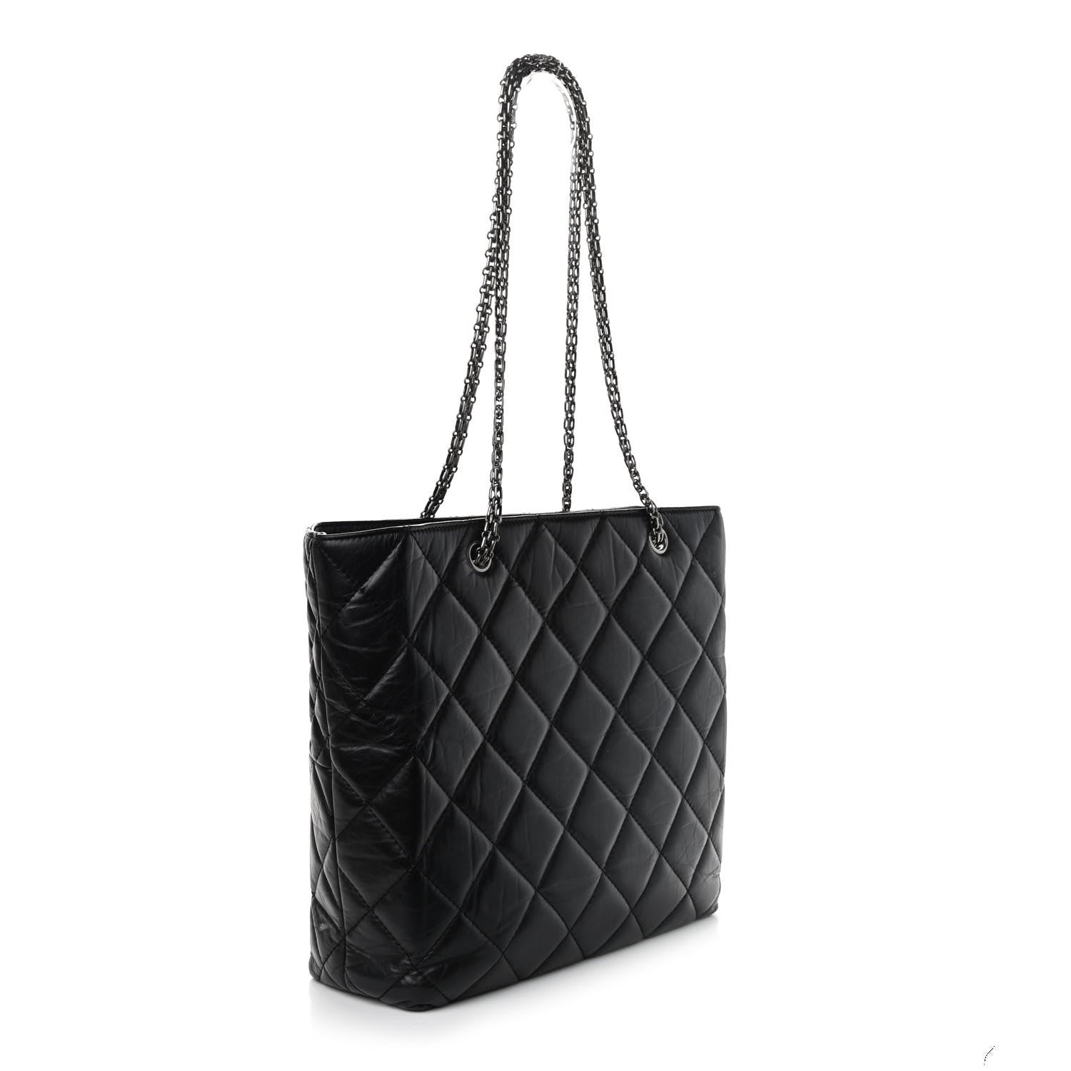 Chanel Aged Calfskin Reissue 2.55 Small Tote Black 2 of 14