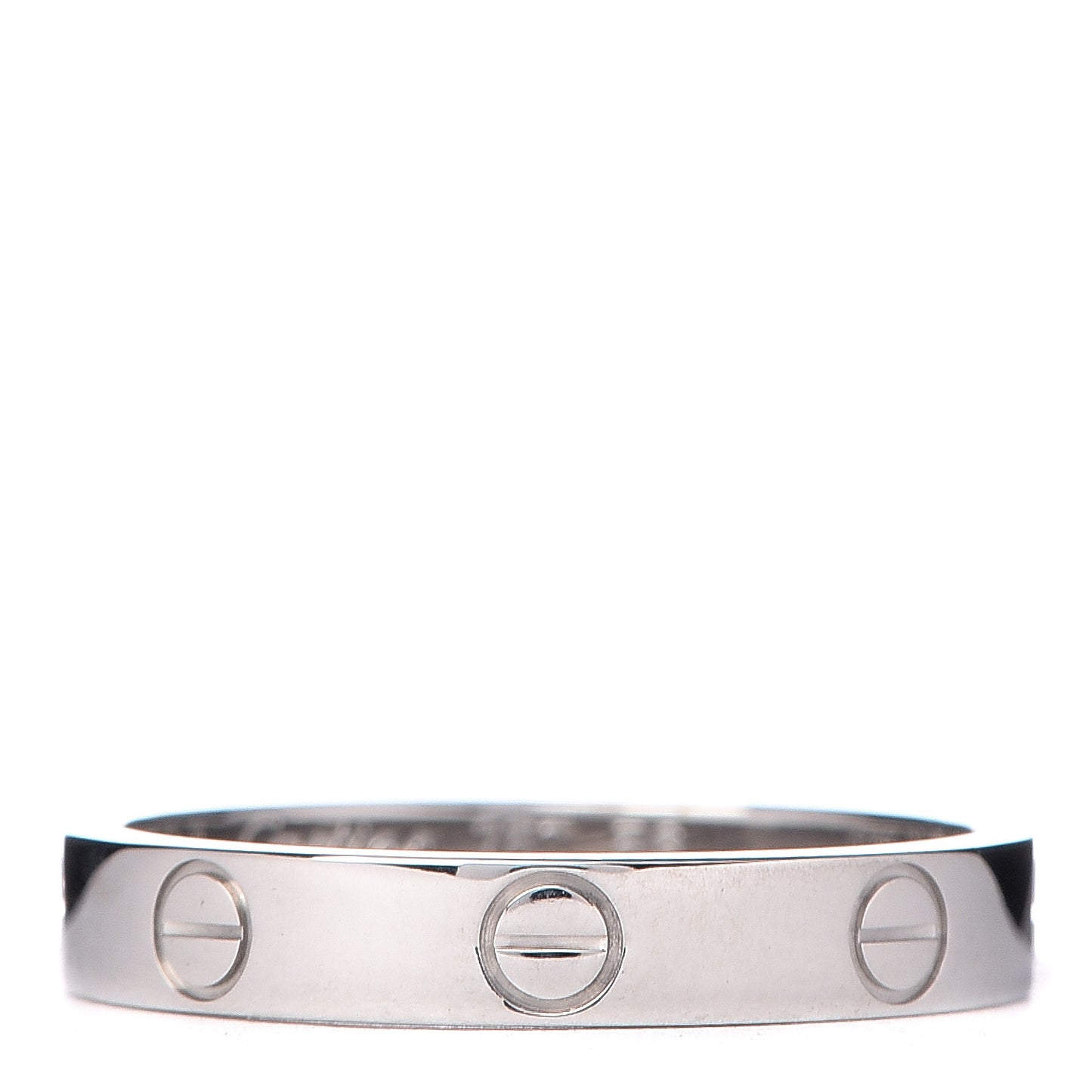 18K White Gold 3.5mm LOVE Wedding Band Ring 56 7.75