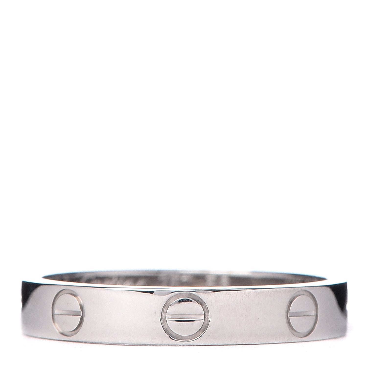 Cartier 18K White Gold 3.5mm LOVE Wedding Band Ring 56 7.75 1 of 4