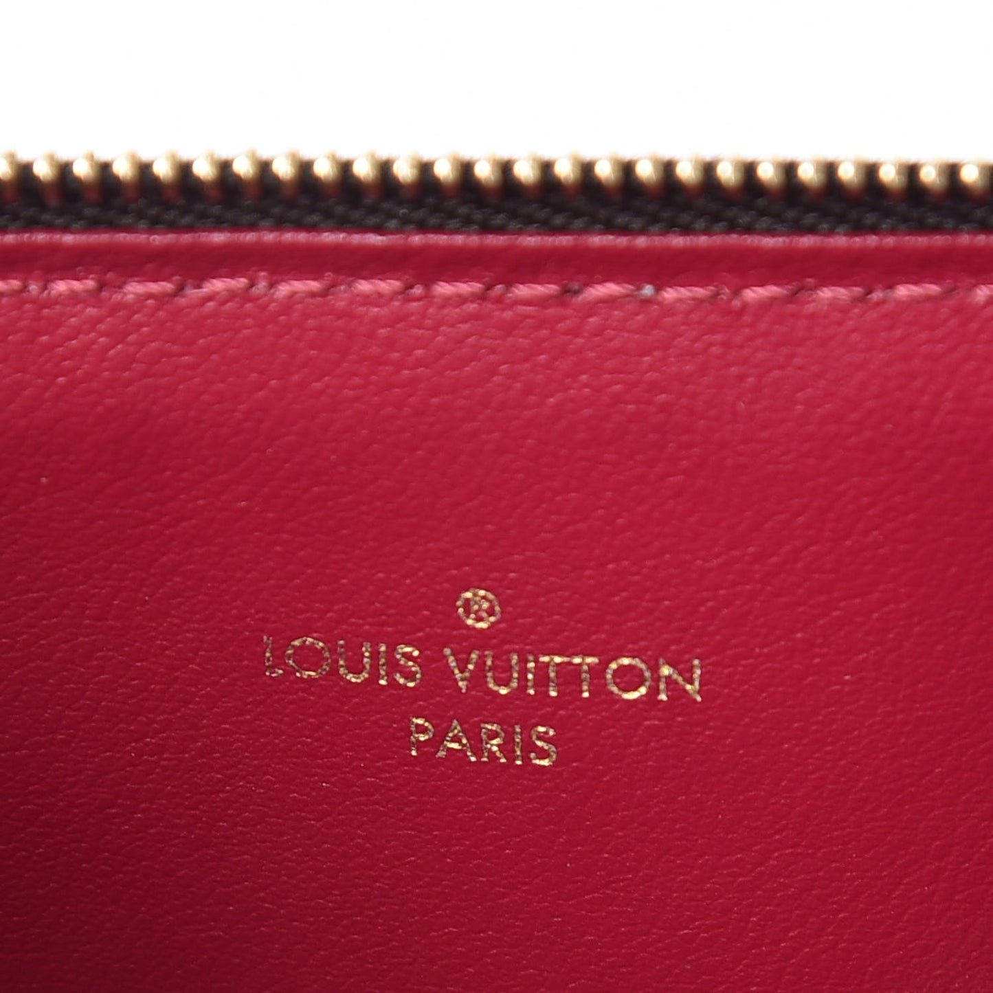 Monogram Felicie Chain Wallet Zippered Insert Fuchsia