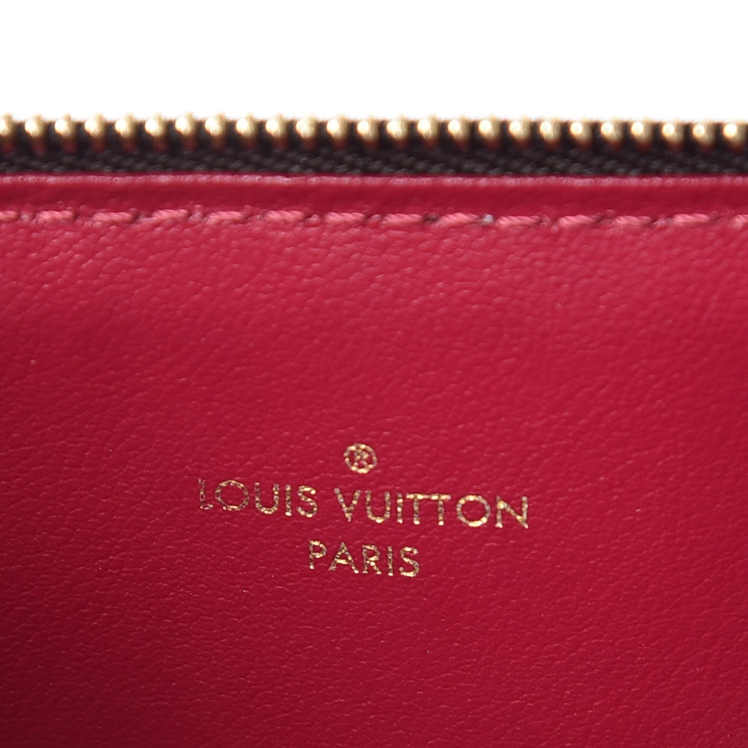Louis Vuitton Monogram Felicie Chain Wallet Zippered Insert Fuchsia 6 of 6