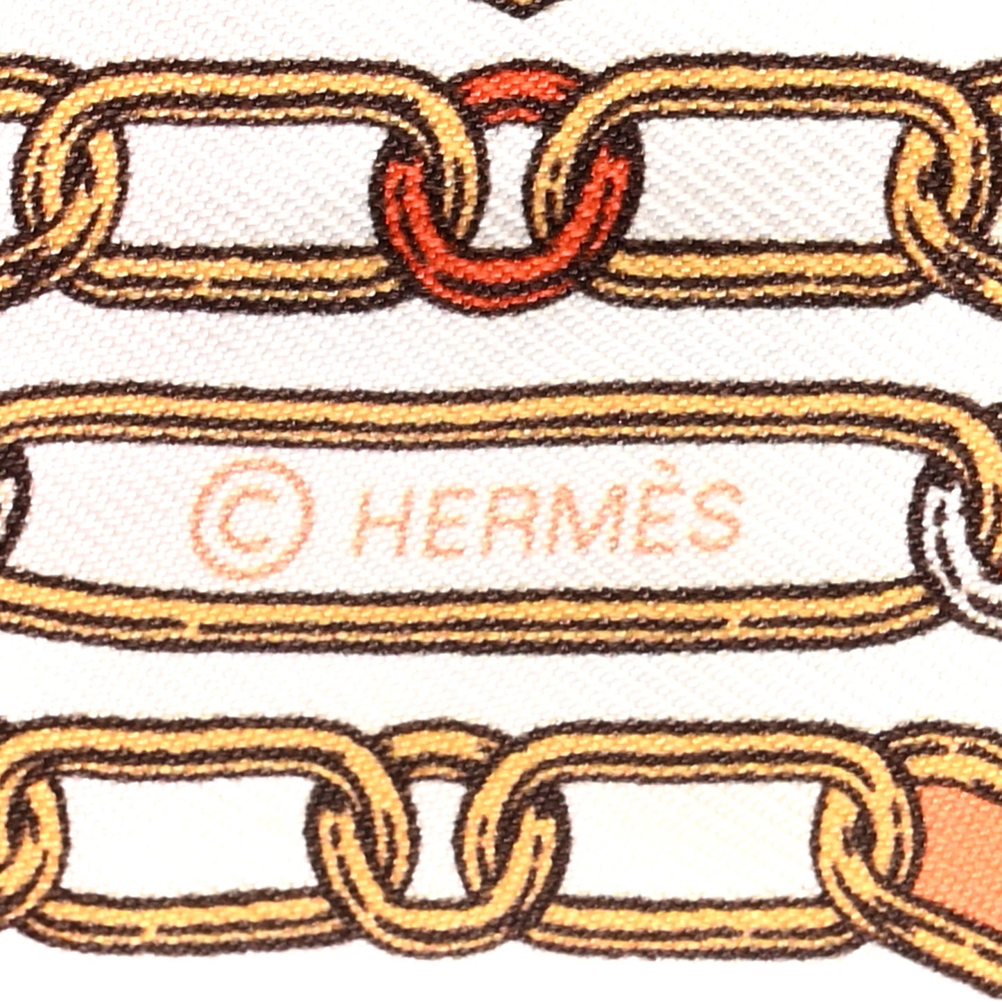 Silk Effet Kaleidoscope Twilly Orange Blanc Vermillon