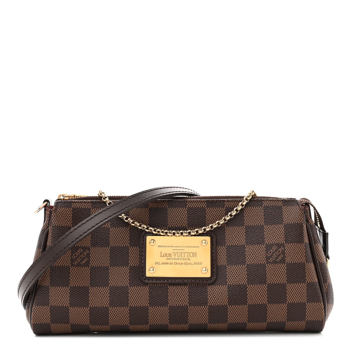 Louis Vuitton Damier Ebene Eva Clutch 1 of 11