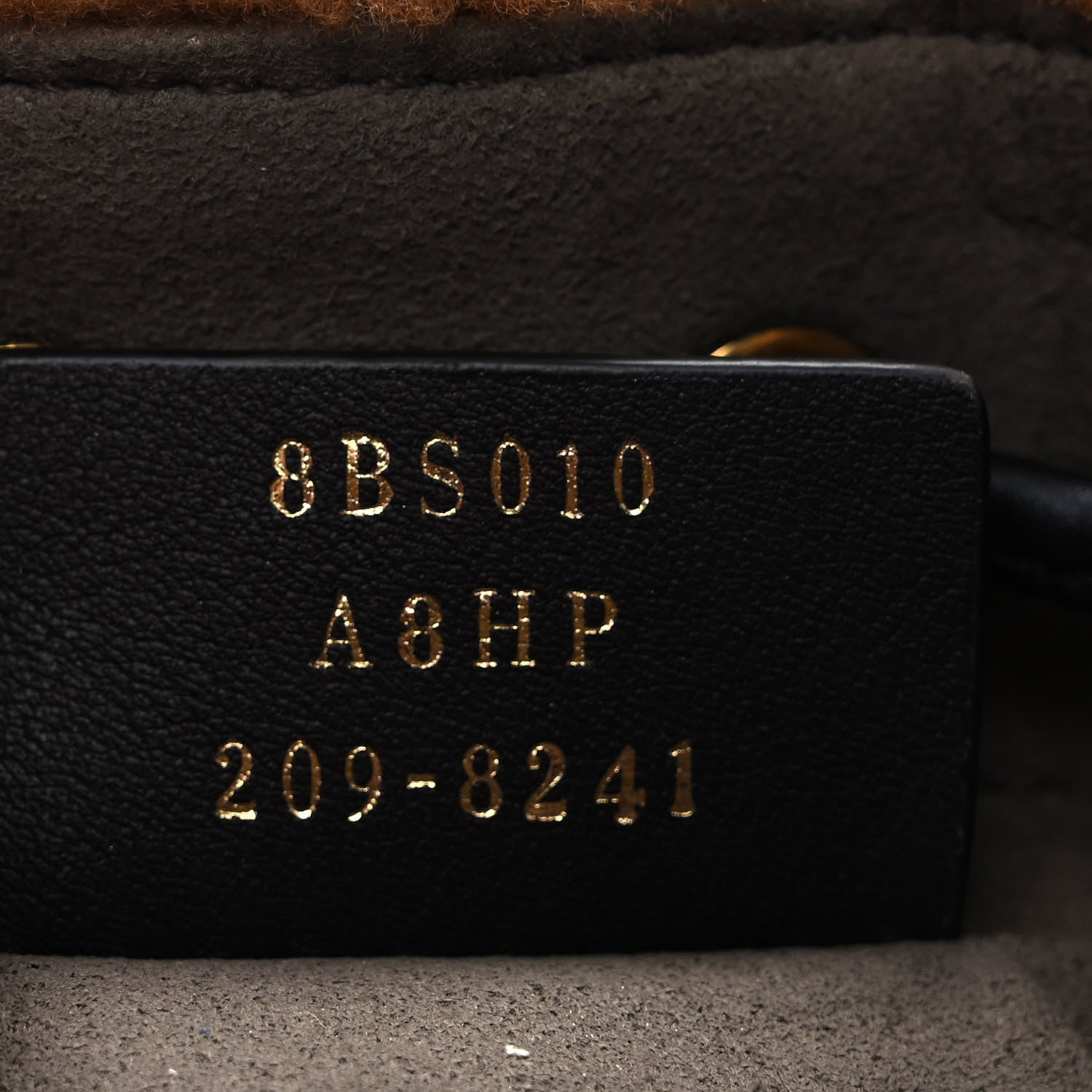 Fendi Shearling Vitello Dolce F is Fendi Macro FF 1974 Mini Mon Tresor Bucket Bag Tobacco Black 6 of 9