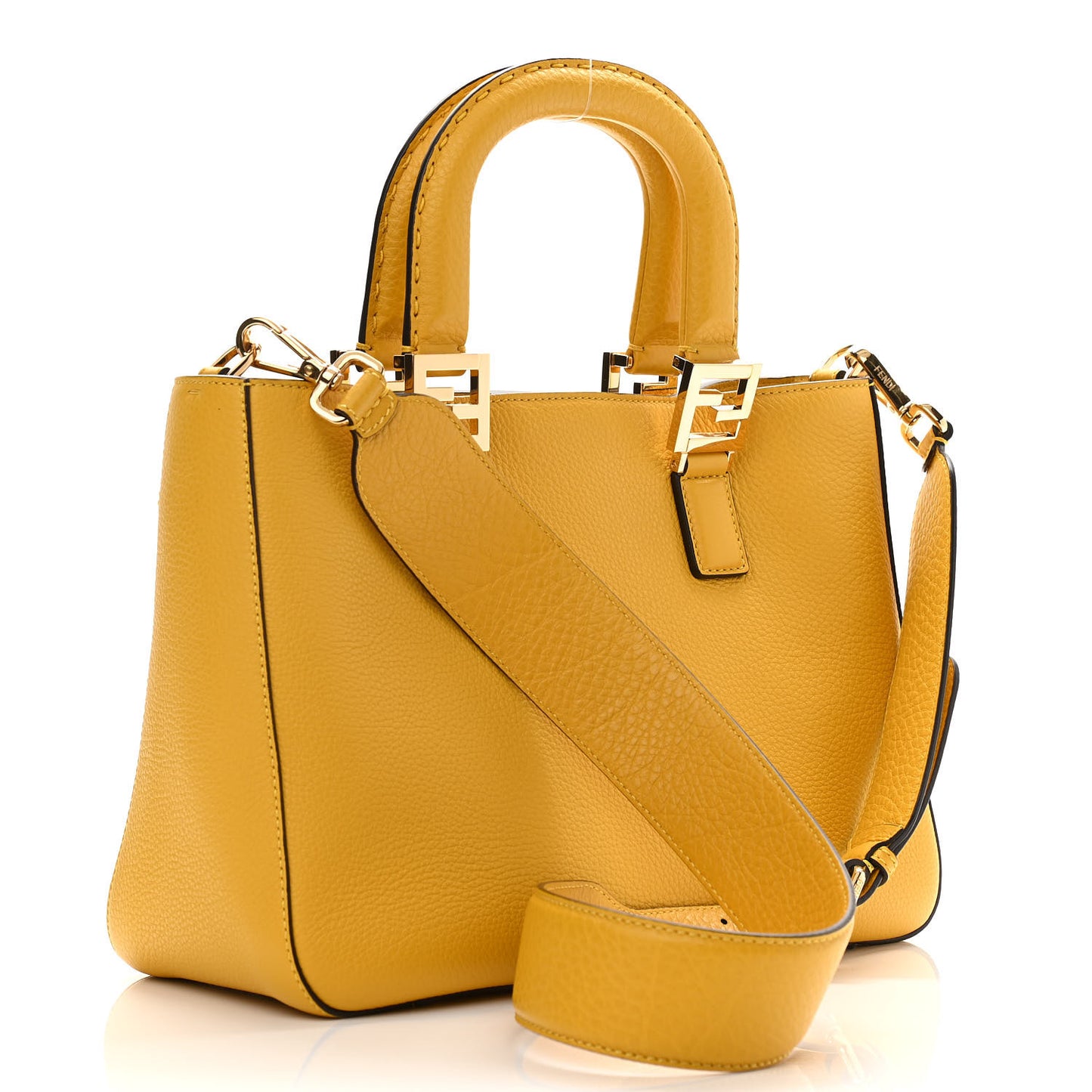 Cuoio Romano Selleria Small FF Tote Sunflower