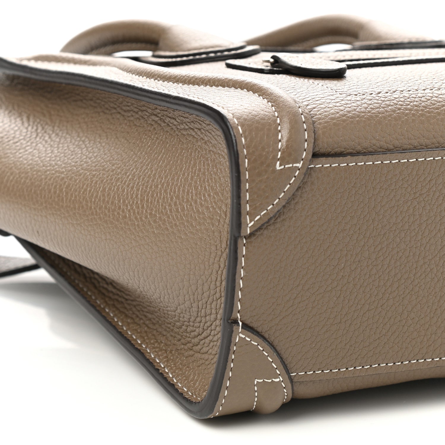 Celine Drummed Calfskin Nano Luggage Souris 10 of 11