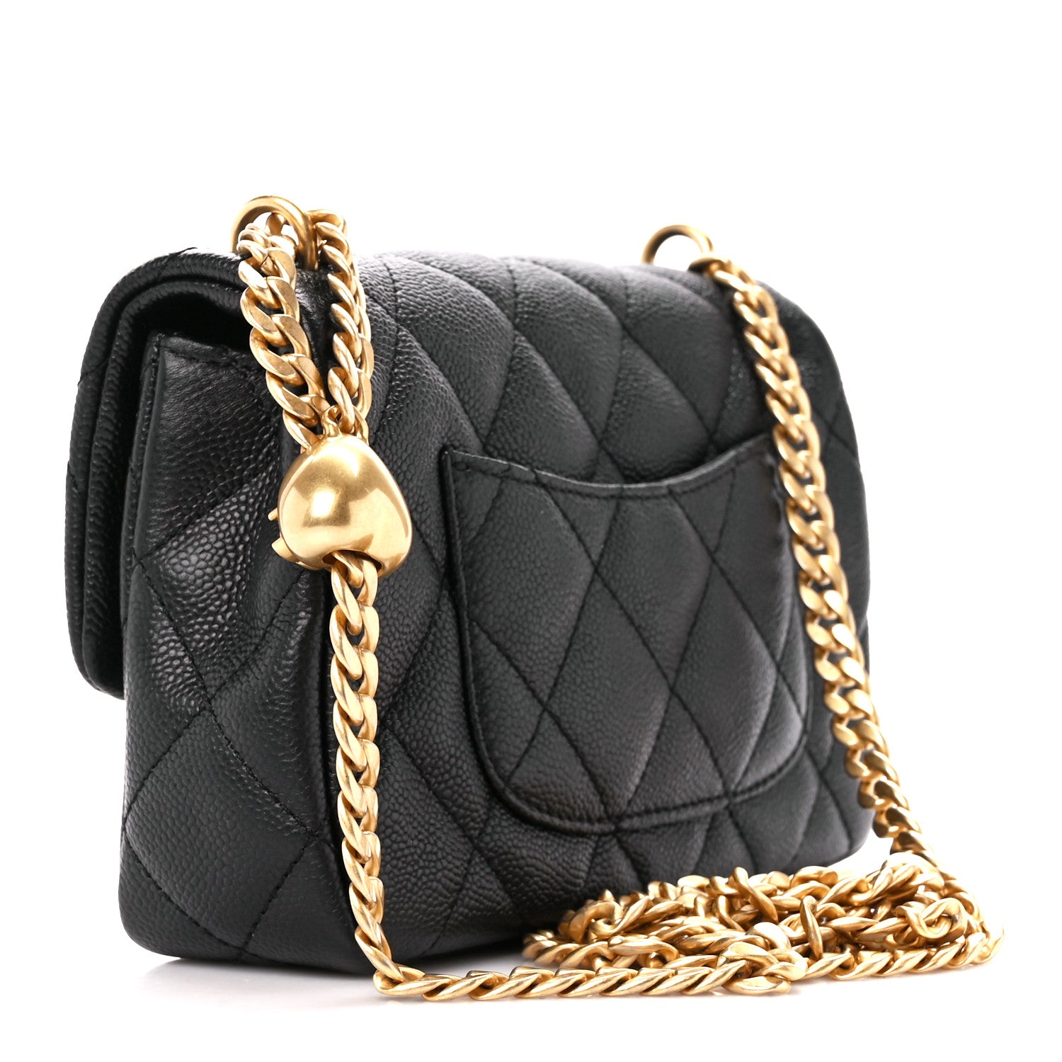 Chanel Caviar Quilted Mini Sweetheart Rectangular Flap Black 3 of 12