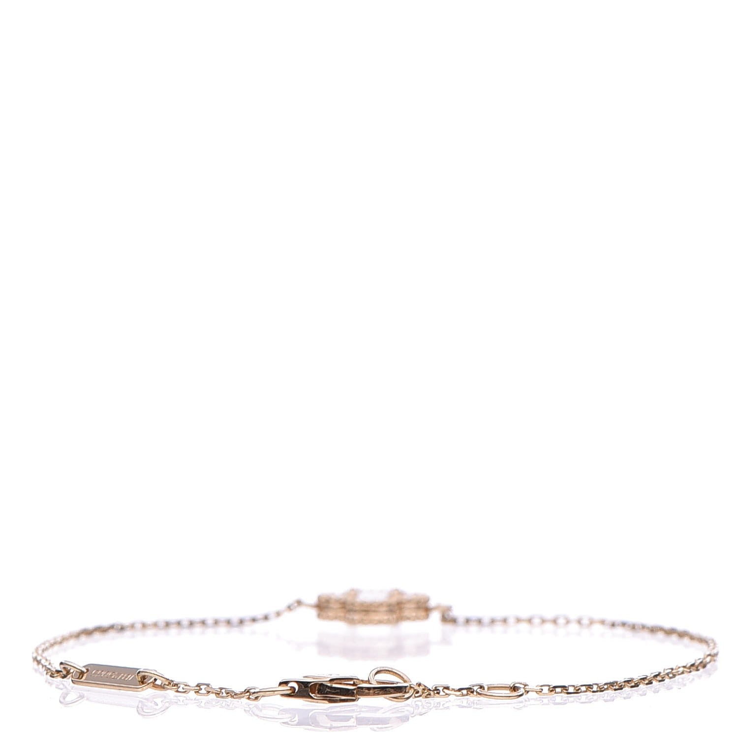 Van Cleef & Arpels 18K Yellow Gold Mother of Pearl Sweet Alhambra Bracelet 3 of 8