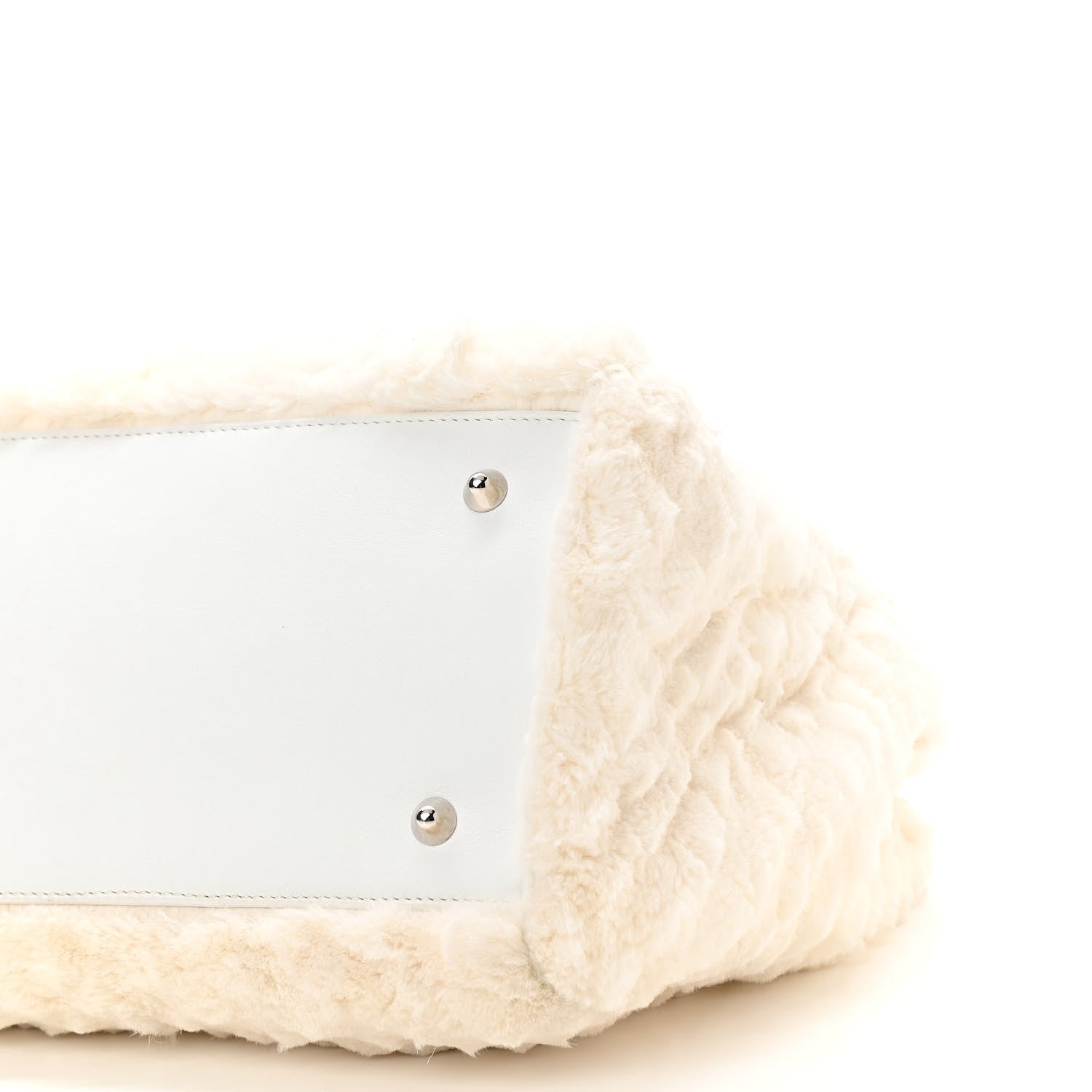 【Dior】ファーレザー 激レア アーカイブ ラビットファー Mサイズ Christian Dior Rabbit Fur Medium Lady Dior Ivory 1028304