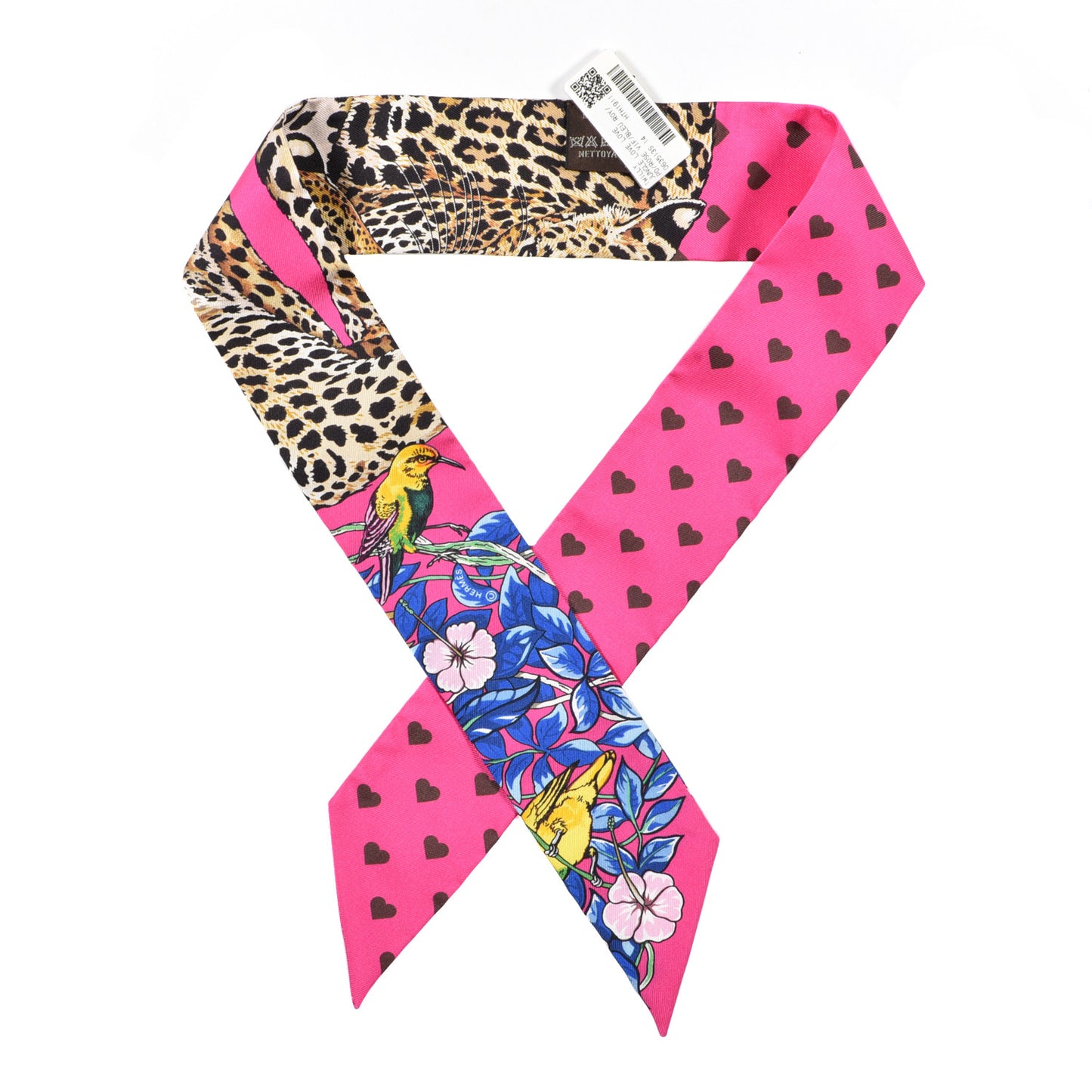 Silk Jungle Love Love Twilly Rose Vif Bleu Roy