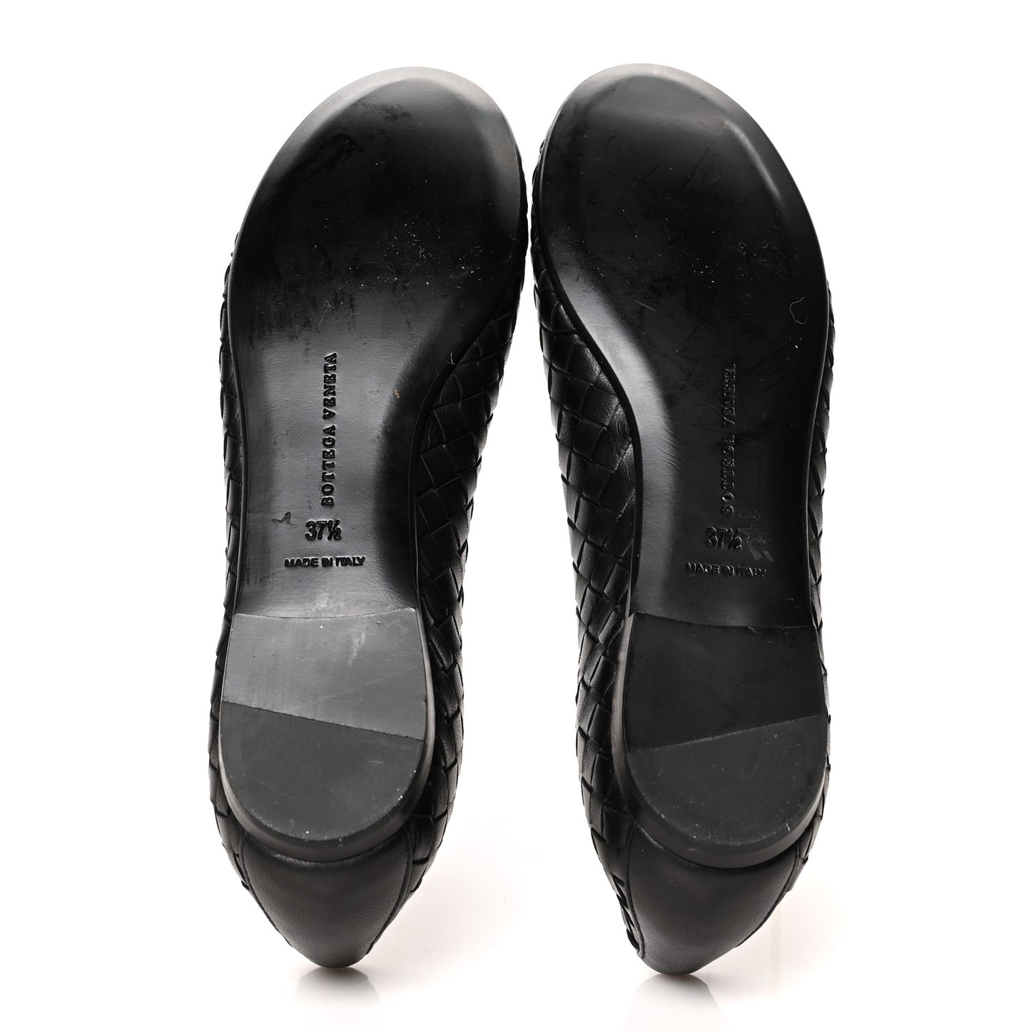Nappa Intrecciato Flats 37.5 Black