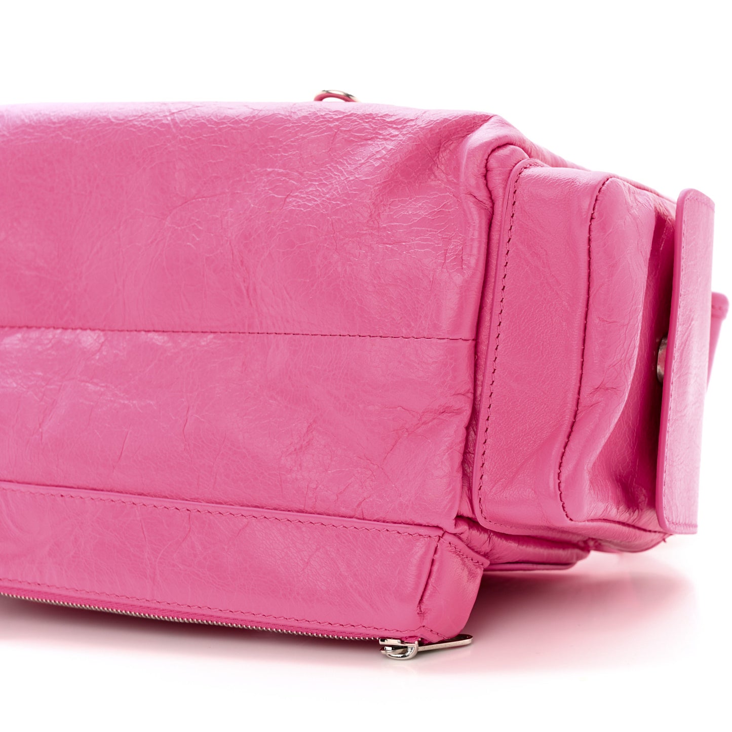 Agneau Arena Superbusy XS Sling Zip Shoulder Bag Hot Pink