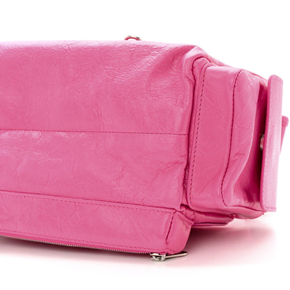 Balenciaga Agneau Arena Superbusy XS Sling Zip Shoulder Bag Hot Pink 10 of 10