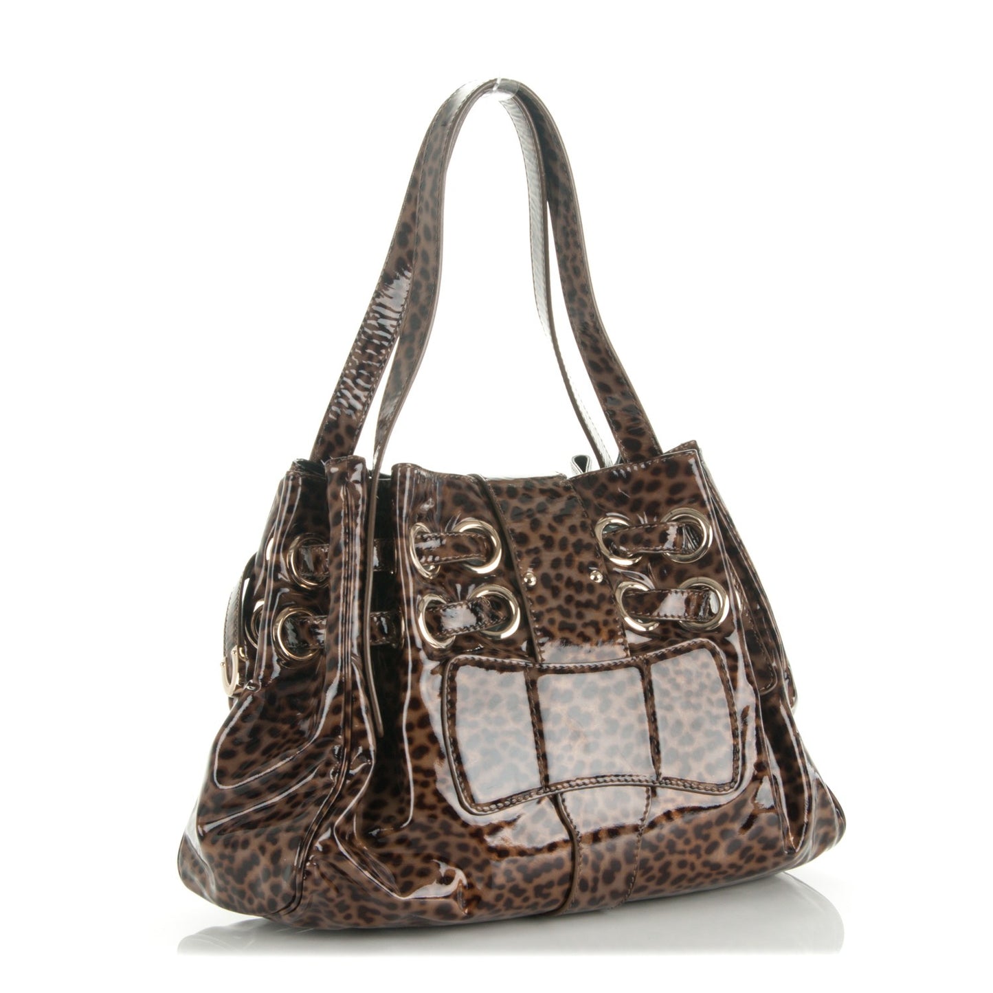 Patent Leopard Print Riki Natural