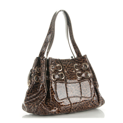 Jimmy Choo Patent Leopard Print Riki Natural 3 of 6